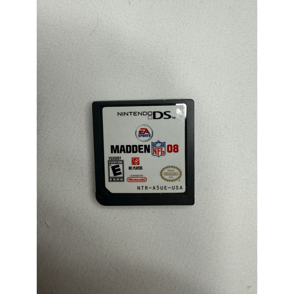 Madden NFL 08 Nintendo DS Game Cartridge NTR-A5UE-USA EA Sports NFL Football